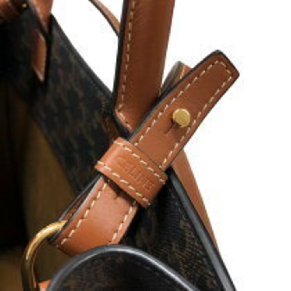 Celine Vertical Cabas Tan Triomphe Canvas Tote Bag - Picture 8 of 10